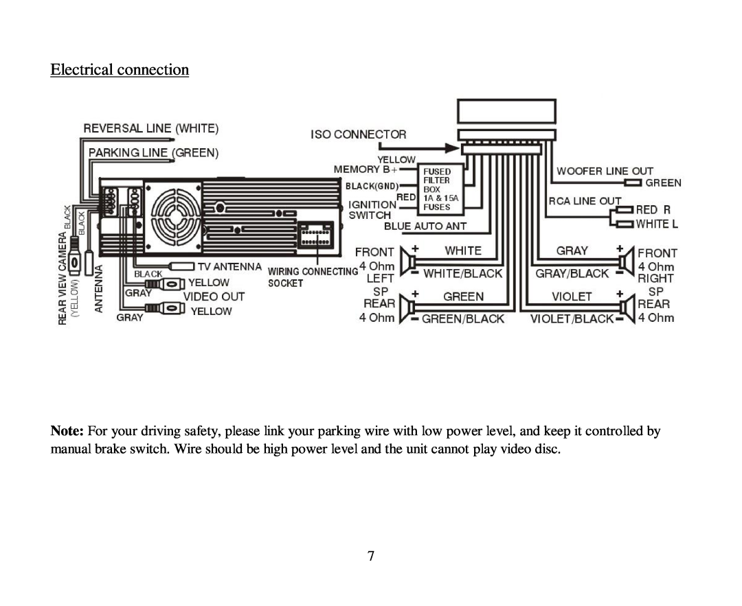 Hyundai H-CMD4005 instruction manual Electrical connection 