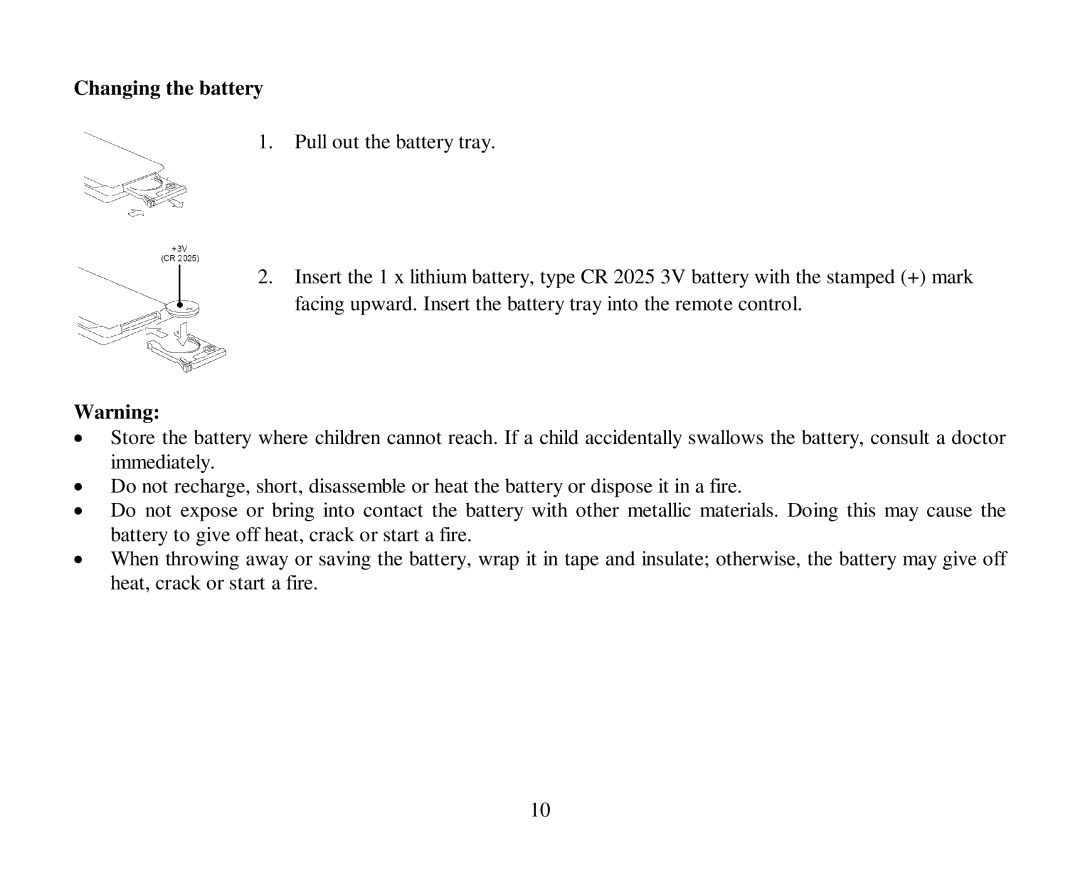 Hyundai H-CMD4007 instruction manual Changing the battery 