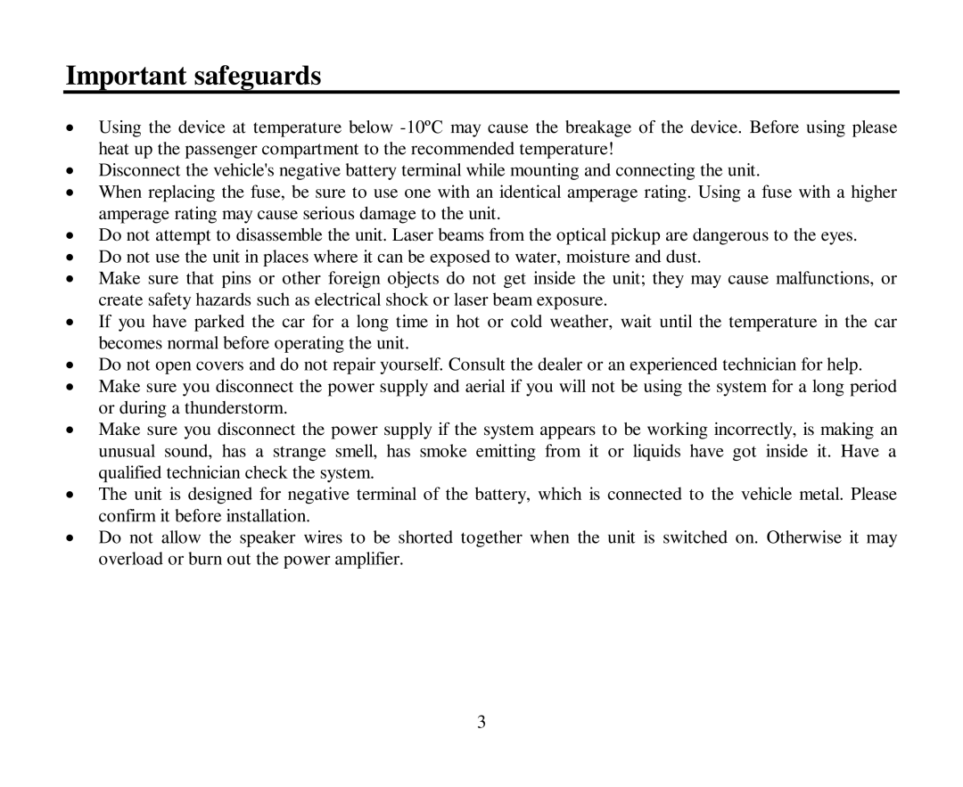 Hyundai H-CMD4007 instruction manual Important safeguards 