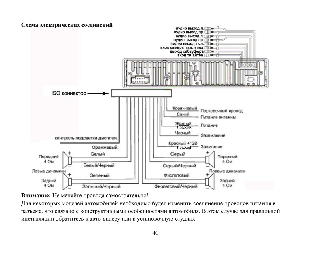 Hyundai H-CMD4007 instruction manual Схема электрических сοединений 