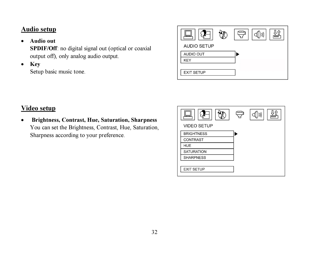 Hyundai H-CMD4009 instruction manual Audio out, Key 