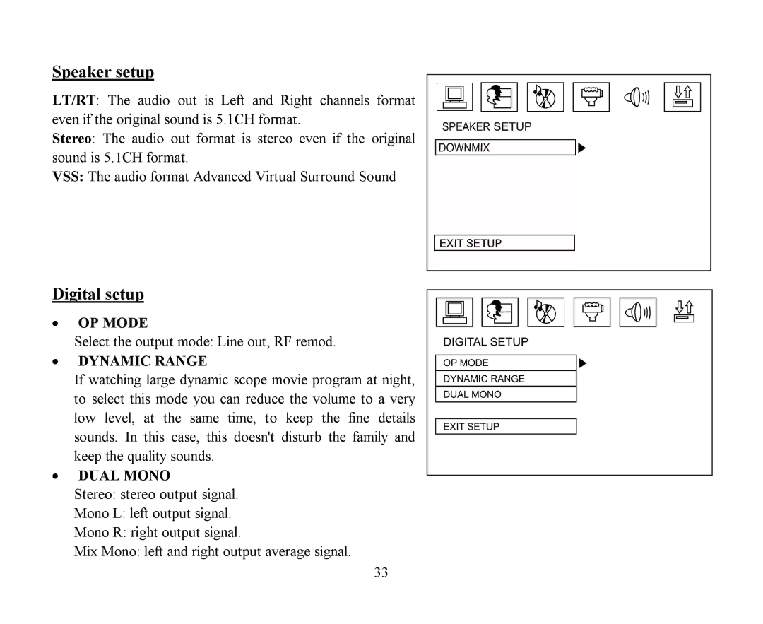 Hyundai H-CMD4009 instruction manual Speaker setup 