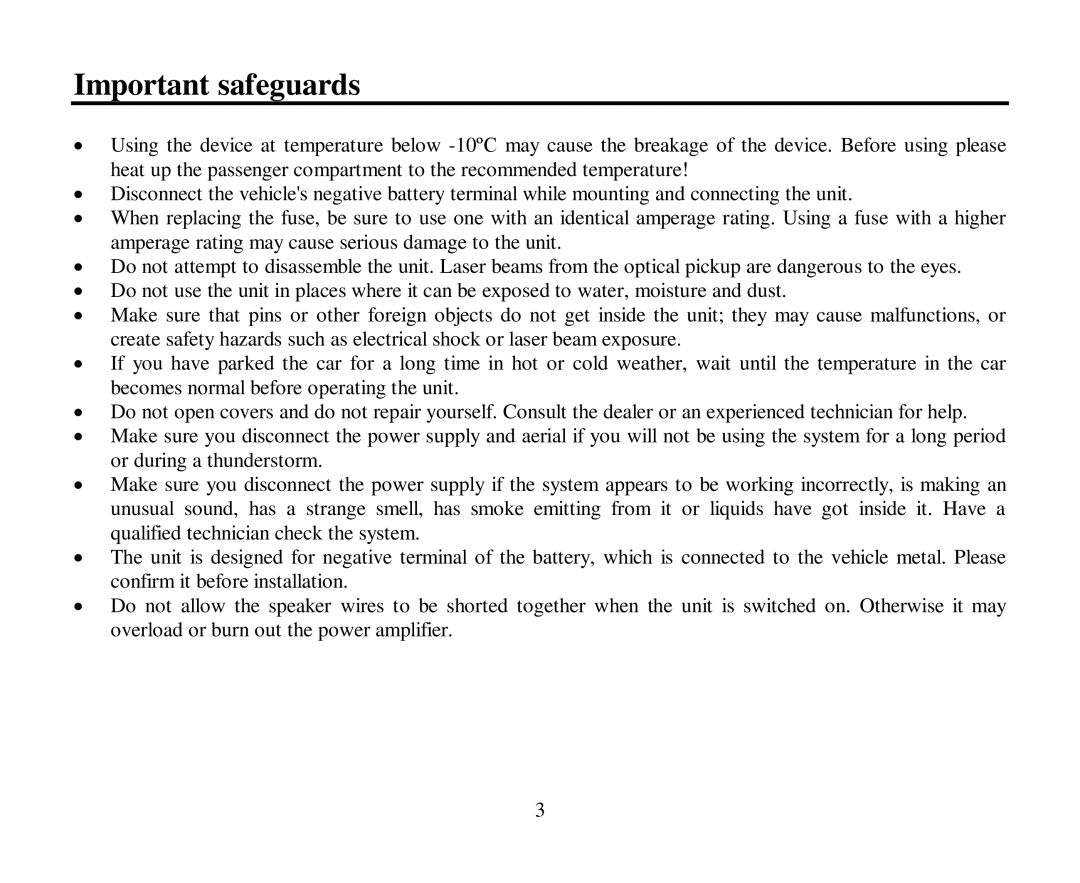 Hyundai H-CMD4012 instruction manual Important safeguards 