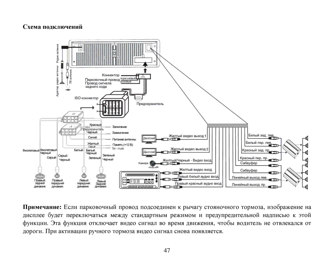 Hyundai H-CMD4012 instruction manual Схема пοдключений 