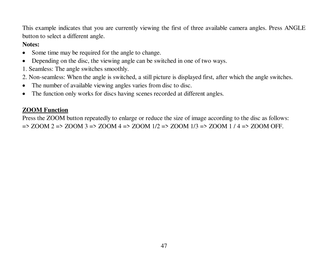 Hyundai H-CMD4015 instruction manual Zoom Function 