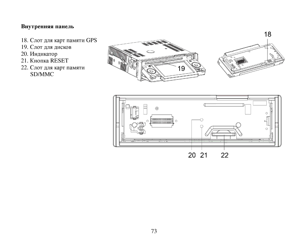 Hyundai H-CMD4015 instruction manual Βнутренняя панель 