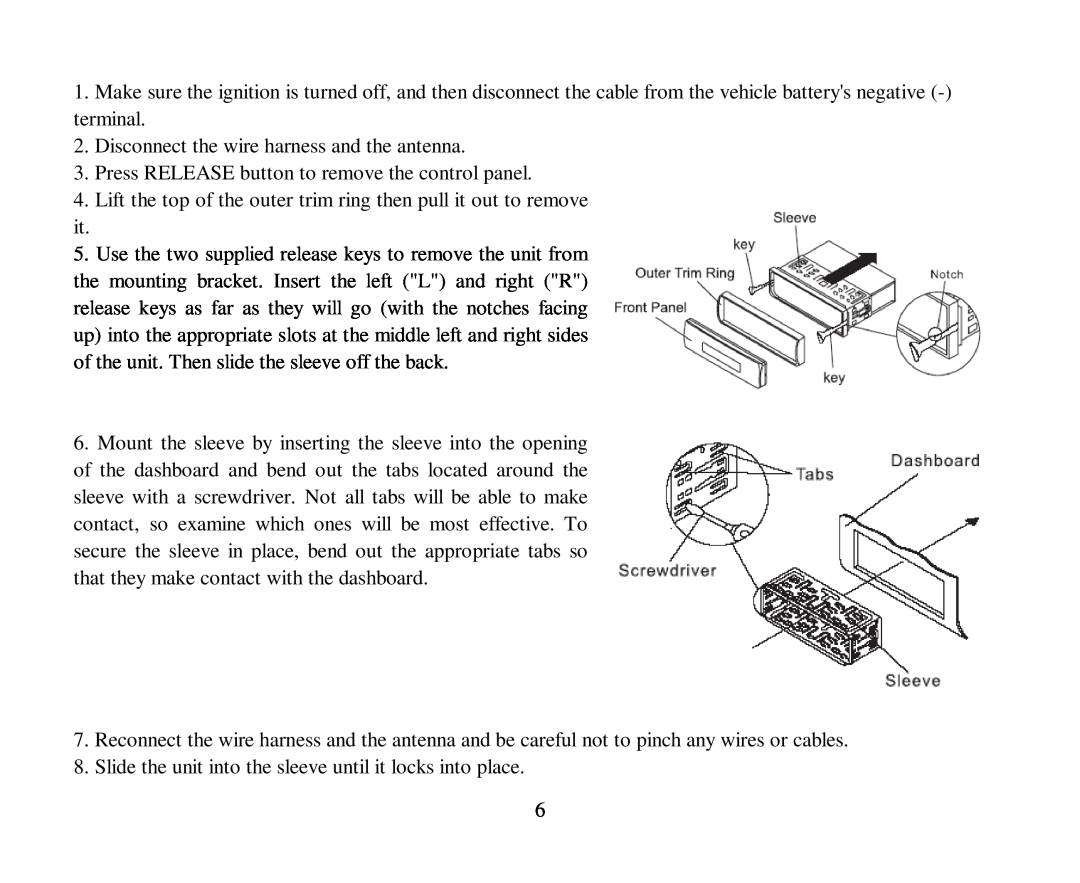 Hyundai H-CMD4015 instruction manual Disconnect the wire harness and the antenna 