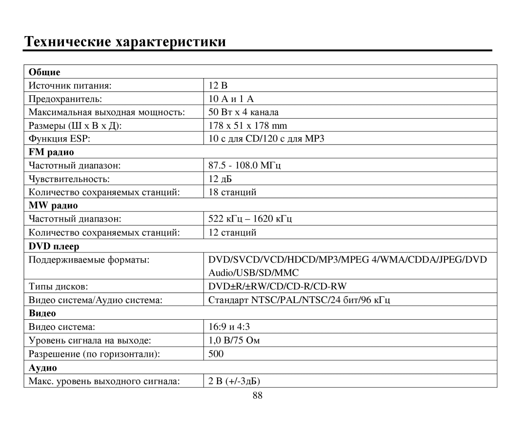 Hyundai H-CMD7079 instruction manual Τехнические характеристики 