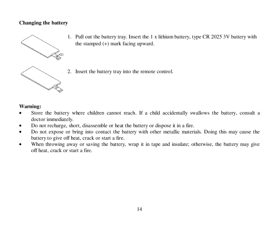 Hyundai H-CMD7086 instruction manual Changing the battery 