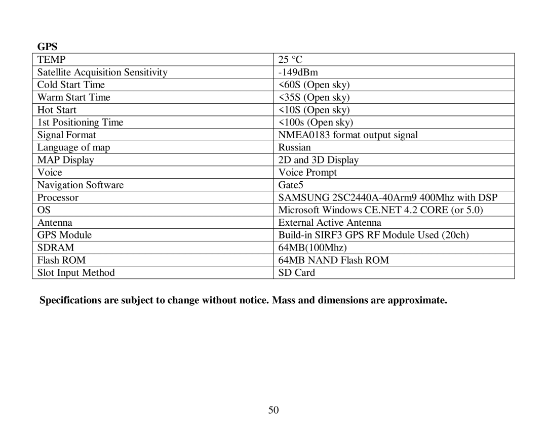 Hyundai H-CMDN6000 instruction manual Gps 