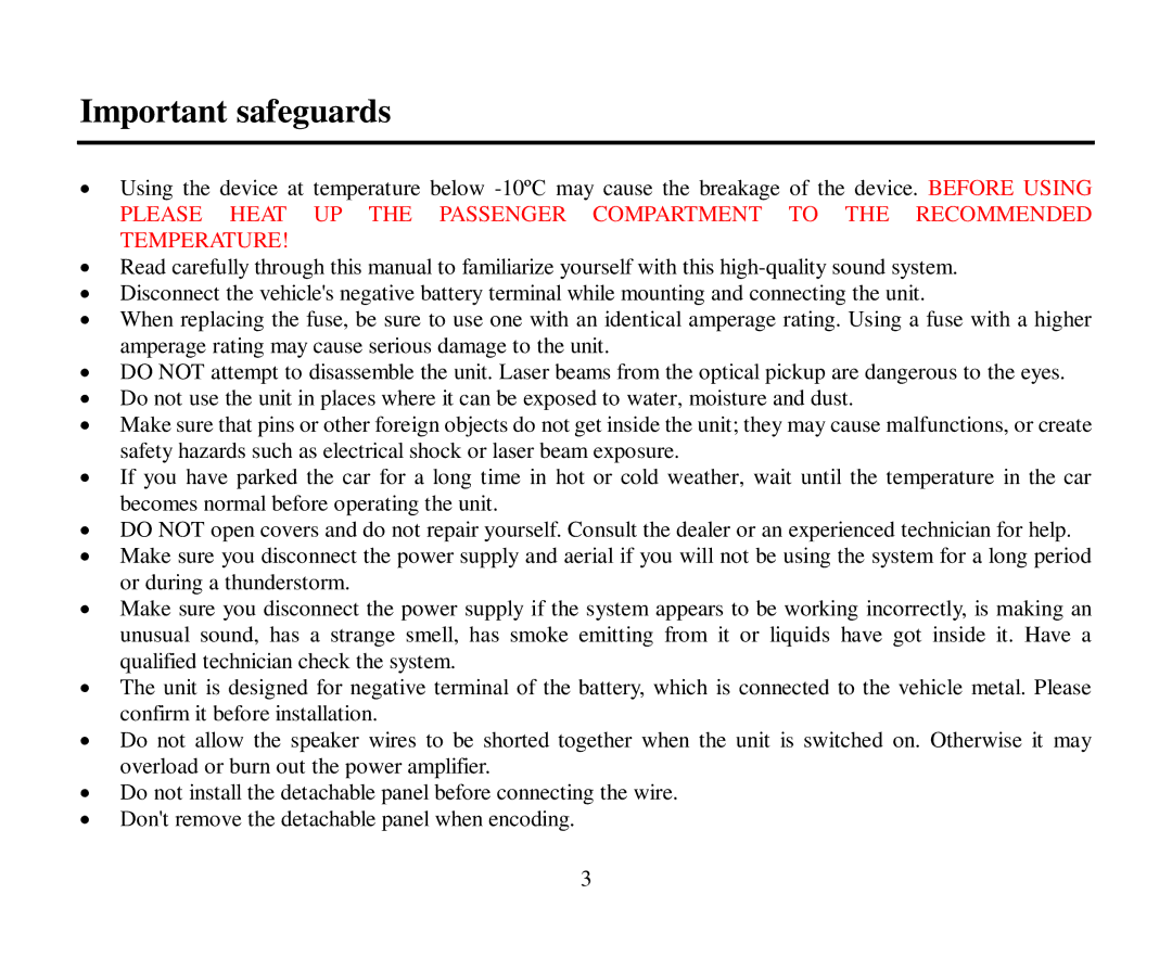 Hyundai H-CMMD4040 instruction manual Important safeguards 