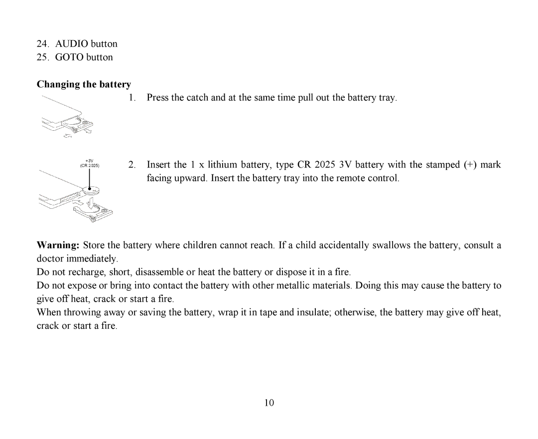 Hyundai H-CMMD4040 instruction manual Changing the battery 