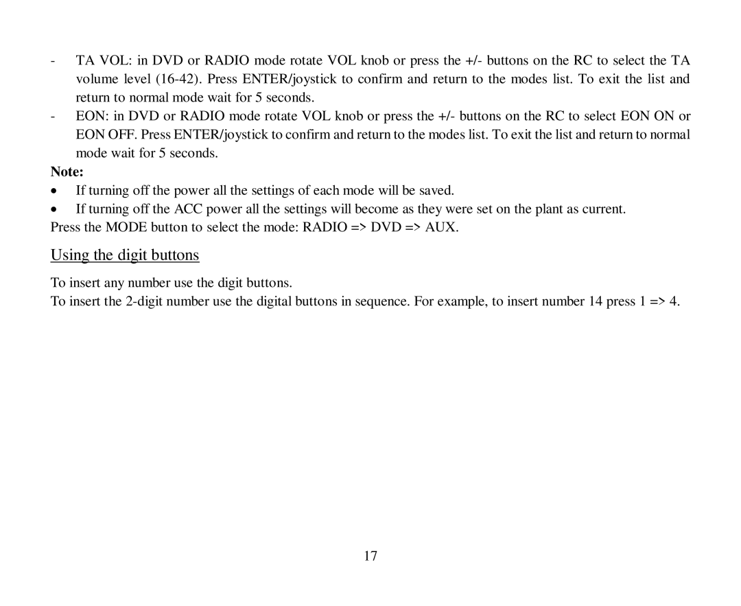 Hyundai H-CMMD4044 instruction manual Using the digit buttons 