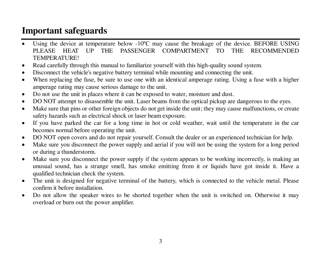 Hyundai H-CMMD4044 instruction manual Important safeguards 