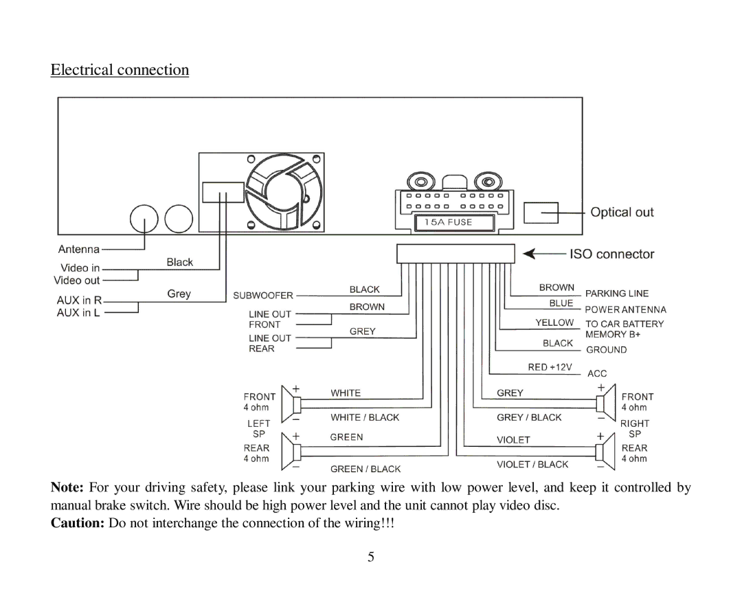 Hyundai H-CMMD4044 instruction manual Electrical connection 