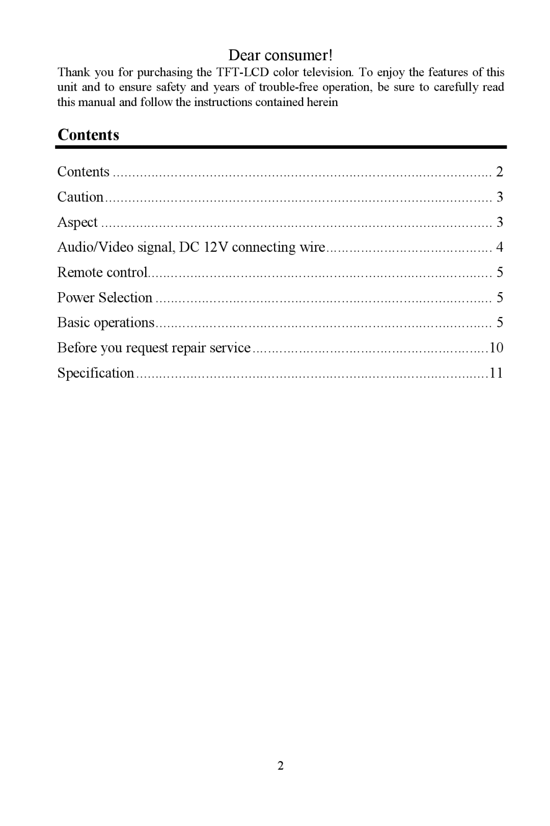 Hyundai H-LCD701 instruction manual Contents 