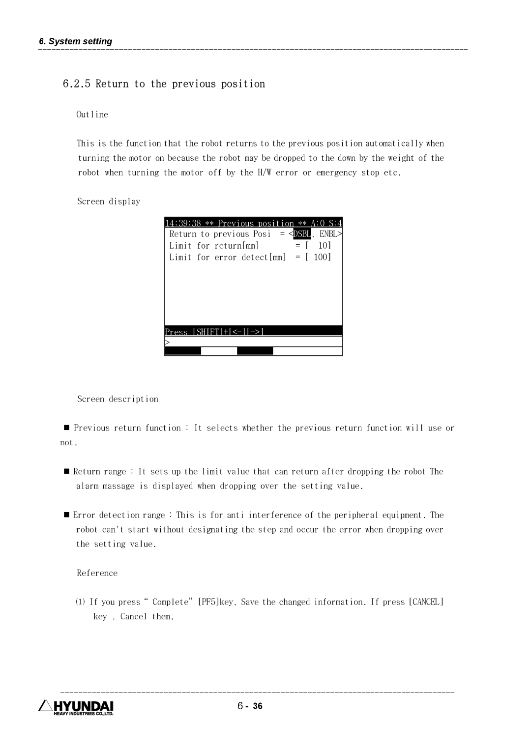 Hyundai HI4 operation manual Return to the previous position, 143938 ** Previous position ** A0 S4, Press SHIFT+ 