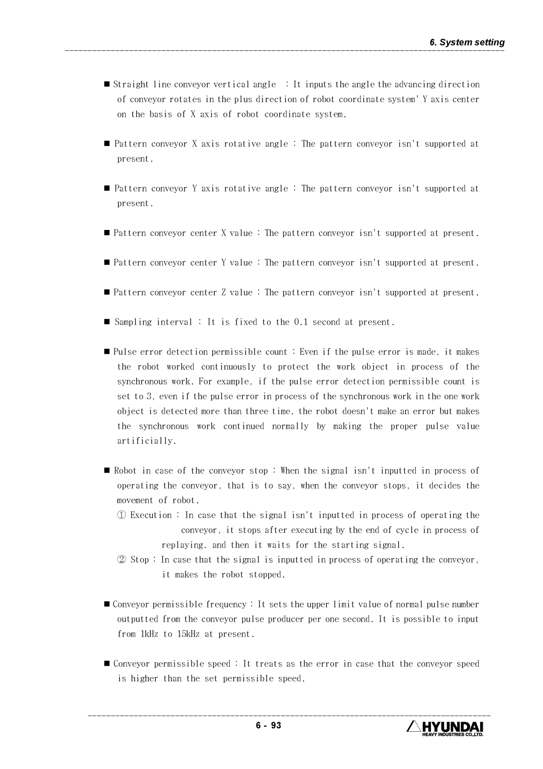 Hyundai HI4 operation manual System setting 