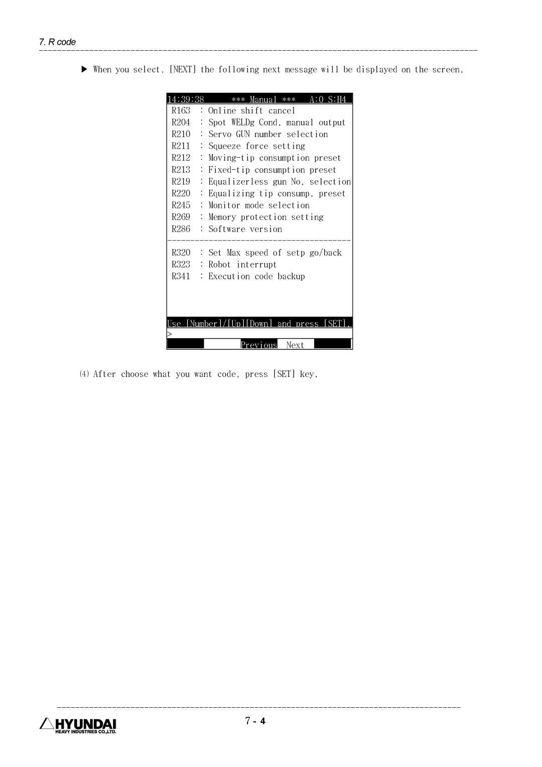 Hyundai HI4 operation manual Manual 