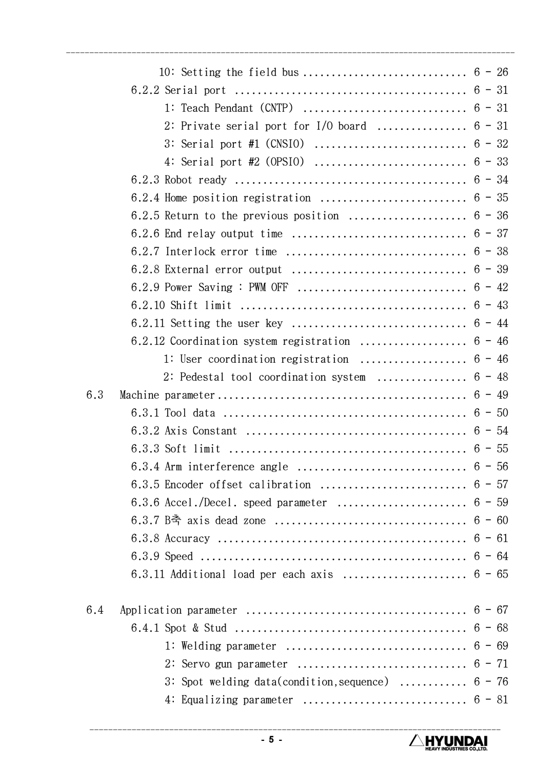 Hyundai HI4 operation manual Machine, Setting the field bus 