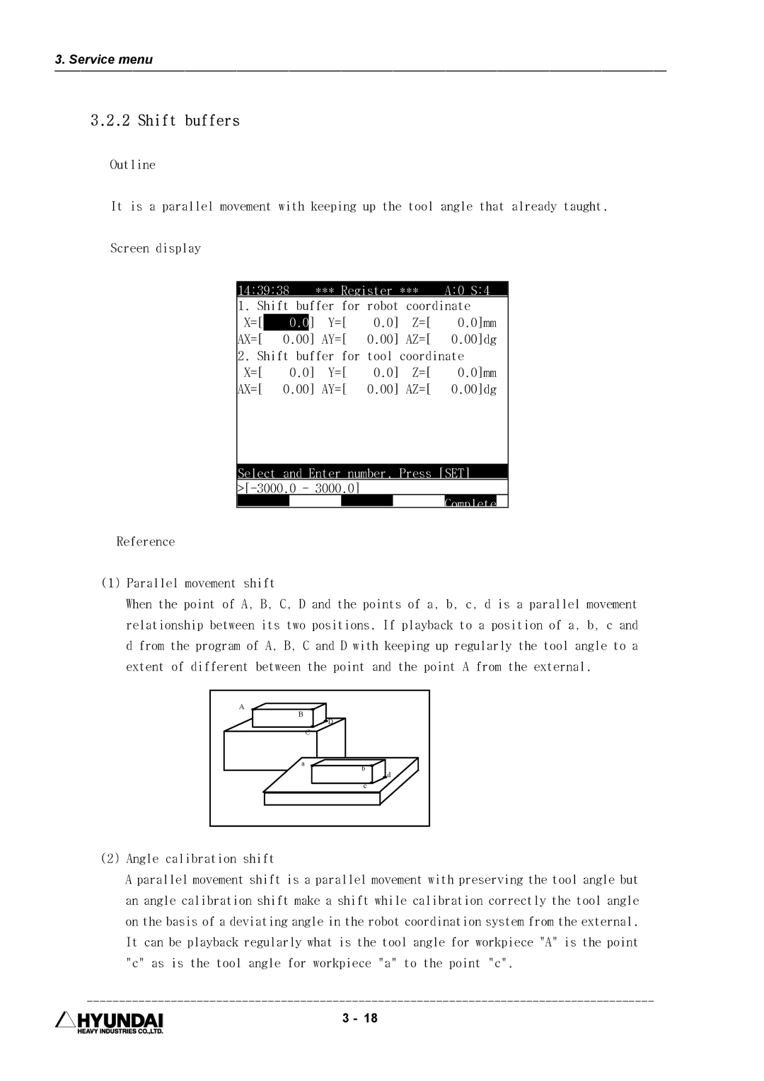 Hyundai HI4 operation manual Shift buffers, Reference Parallel movement shift 