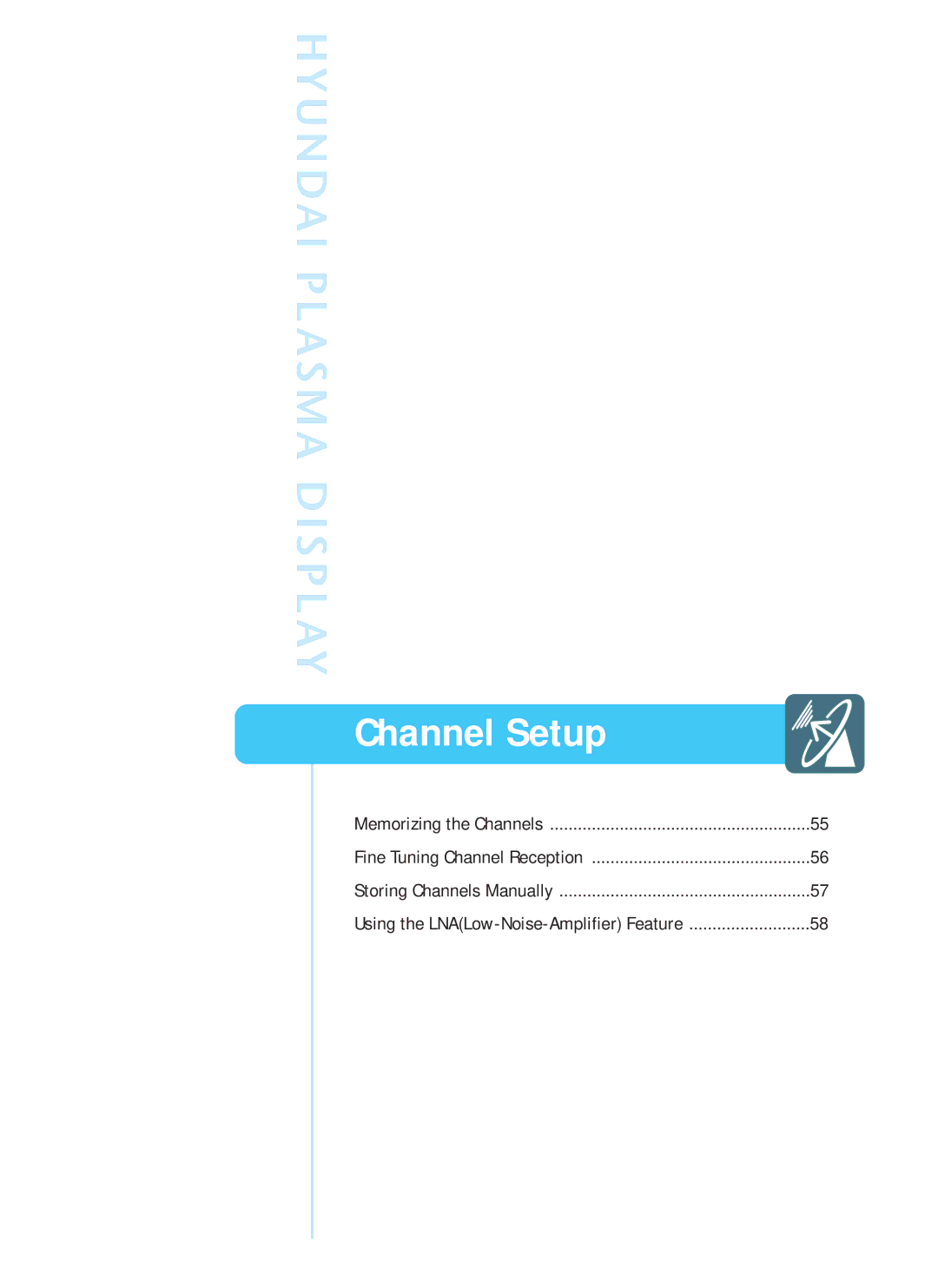 Hyundai HQP421SR, HQP501HR, HQP421HR manual Channel Setup 