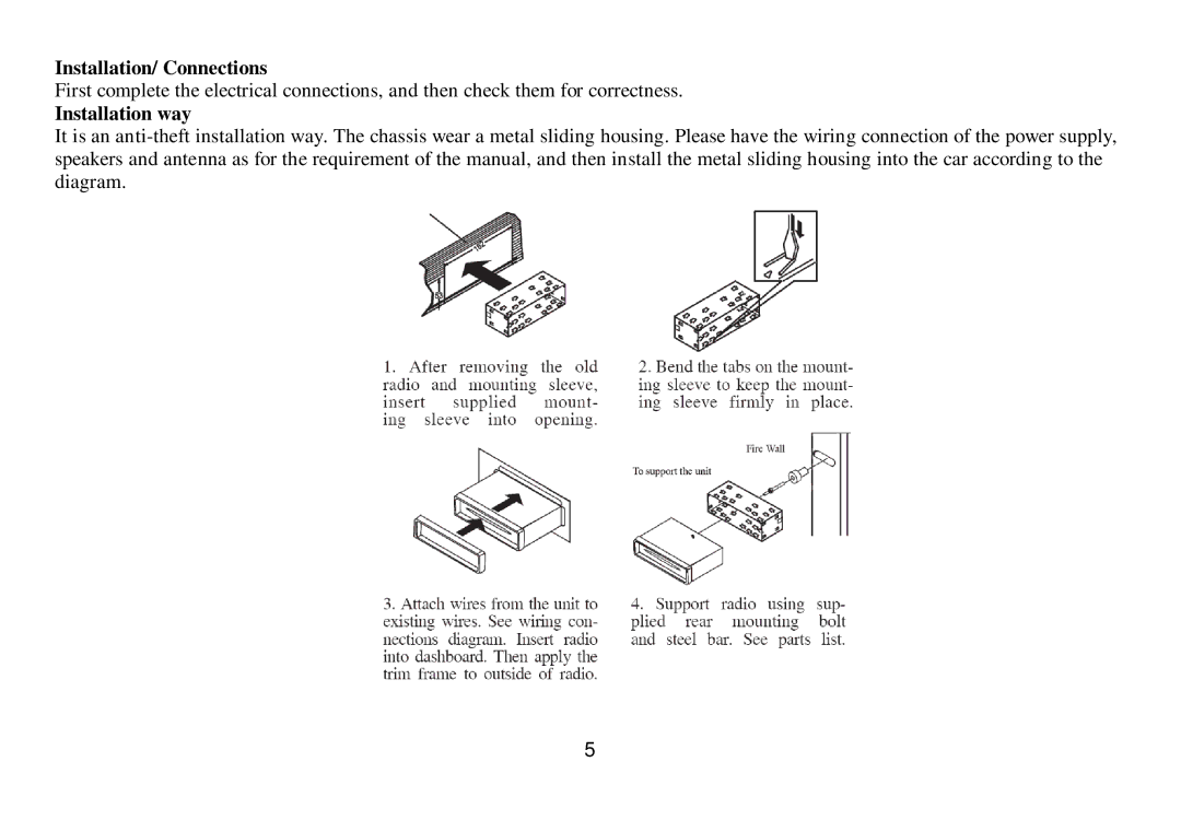 Hyundai IT H-CDM8033 instruction manual Installation/ Connections, Installation way 