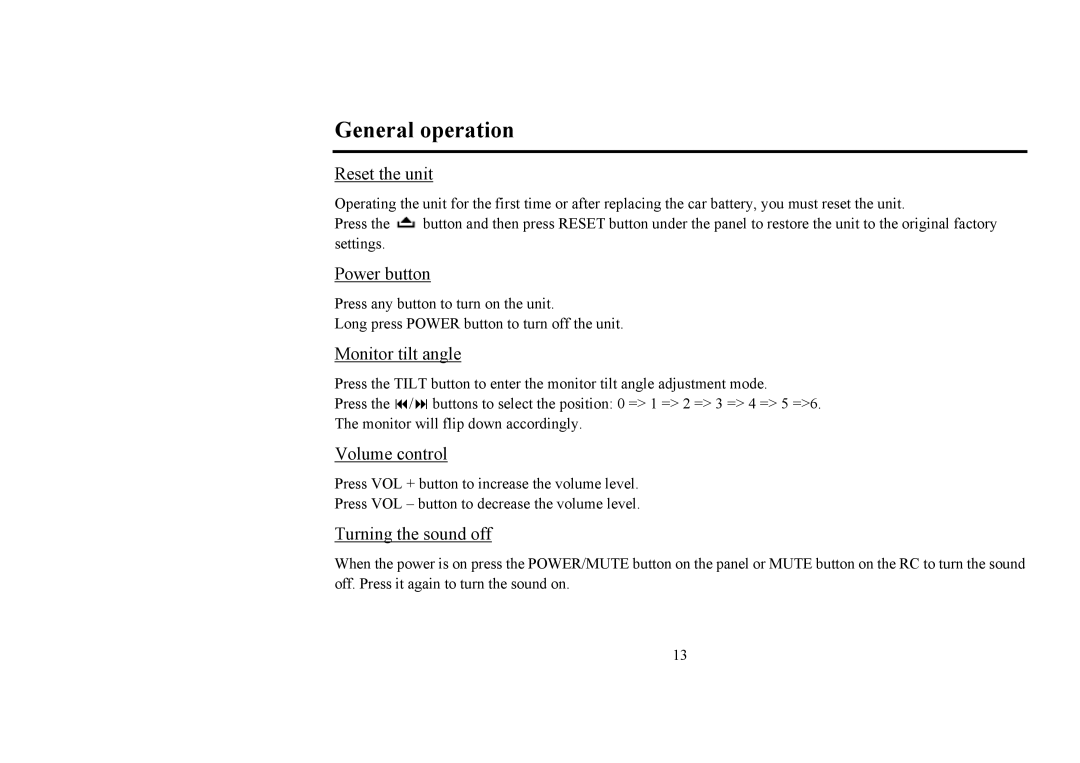 Hyundai IT H-CMD4006 instruction manual General operation 