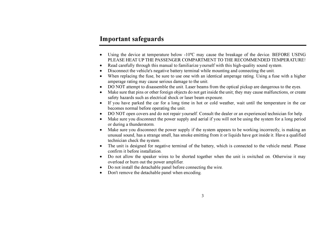 Hyundai IT H-CMD4006 instruction manual Important safeguards 