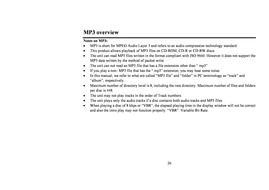 Hyundai IT H-CMD4006 instruction manual MP3 overview, Notes on MP3 