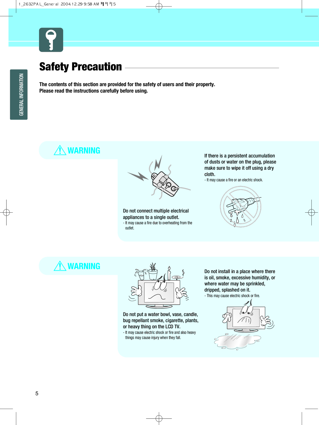 Hyundai IT HQL260WR, 320WR manual Safety Precaution 