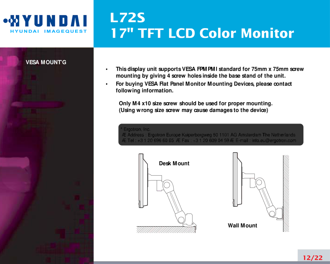 Hyundai IT L72S manual 12/22 