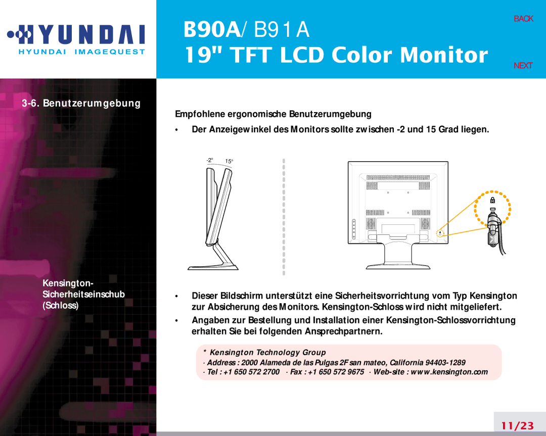 Hyundai B90A/B91A, L19A00000 manual 11/23 