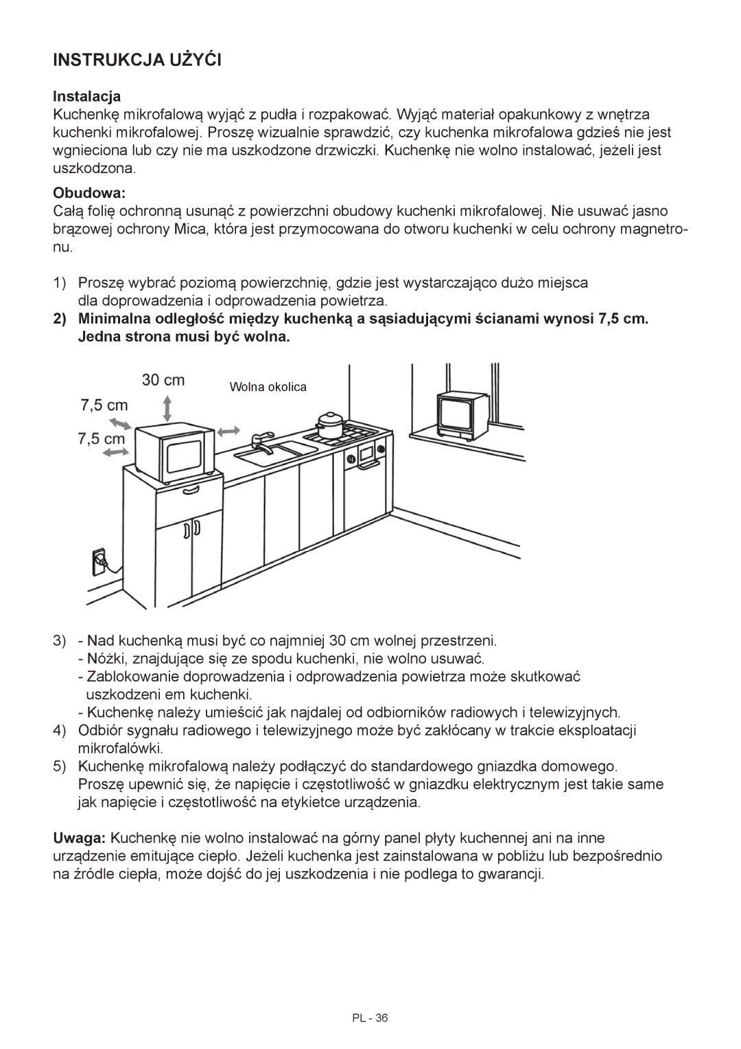 Hyundai MWEGH 281S manual Instrukcja użyći, Instalacja, Obudowa 