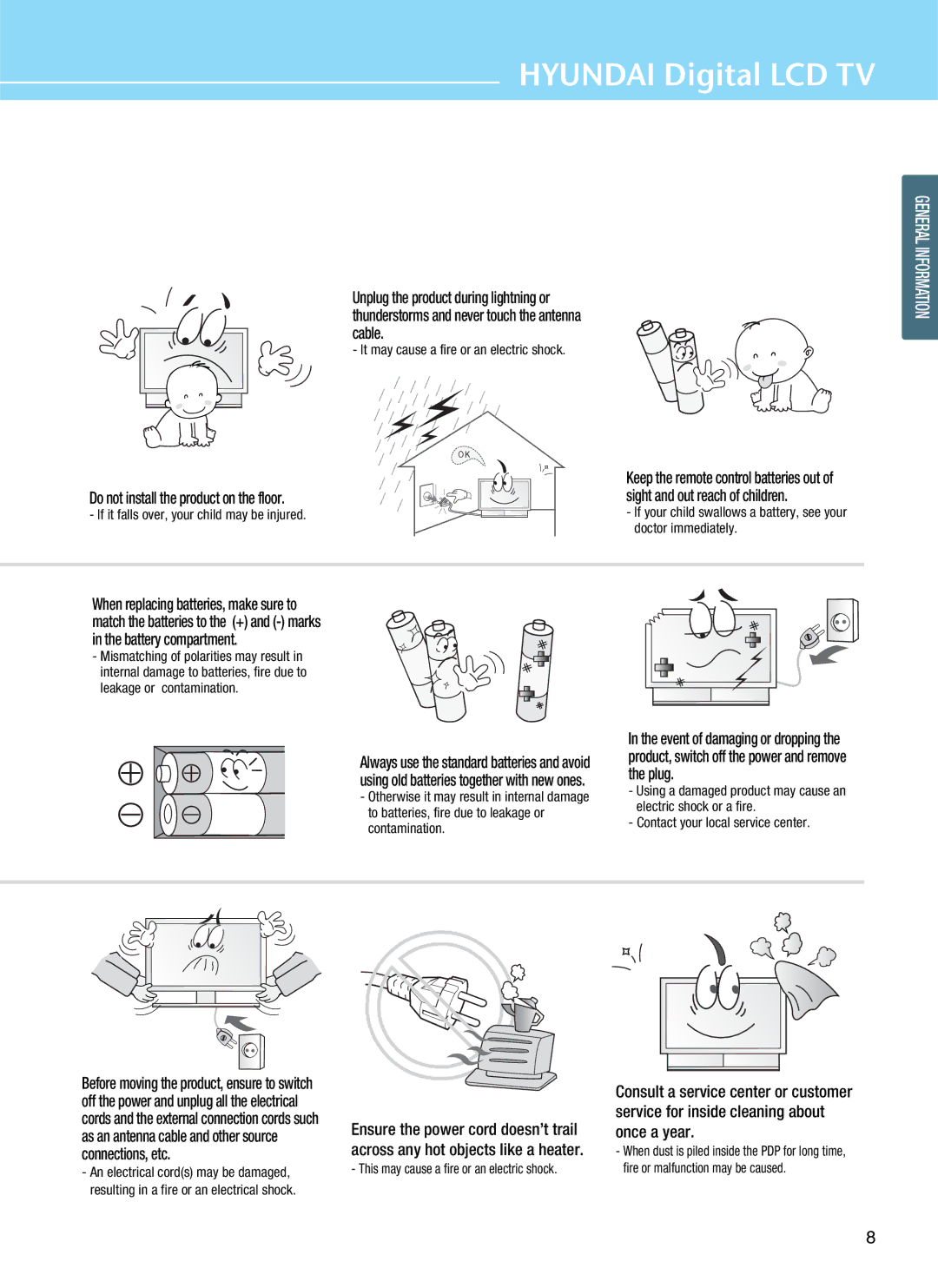 Hyundai Q261, Q401, Q320, Q321 manual Do not install the product on the floor, Plug 