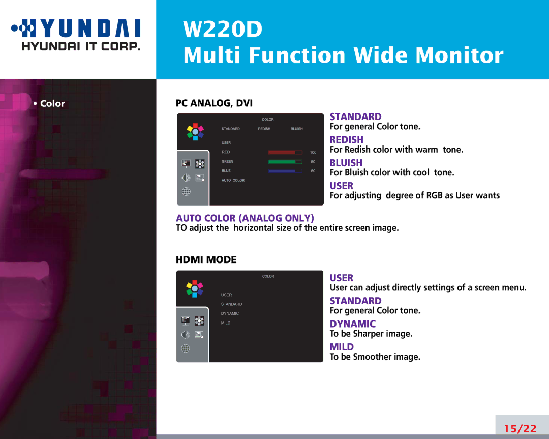 Hyundai W220D manual 15/22 