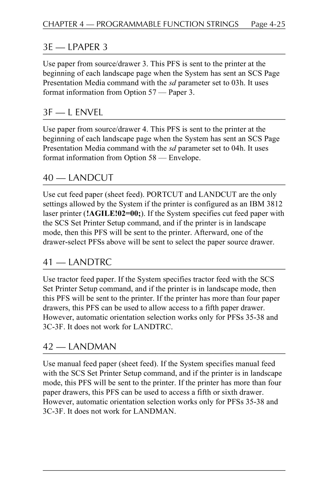 I-Data 5250 ALLY manual 3E Lpaper, 3F L Envel, Landcut, Landtrc, Landman 