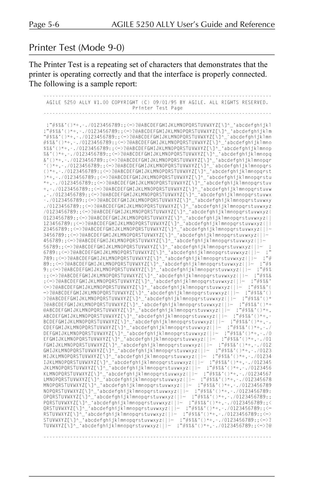 I-Data 5250 ALLY manual Printer Test Mode 