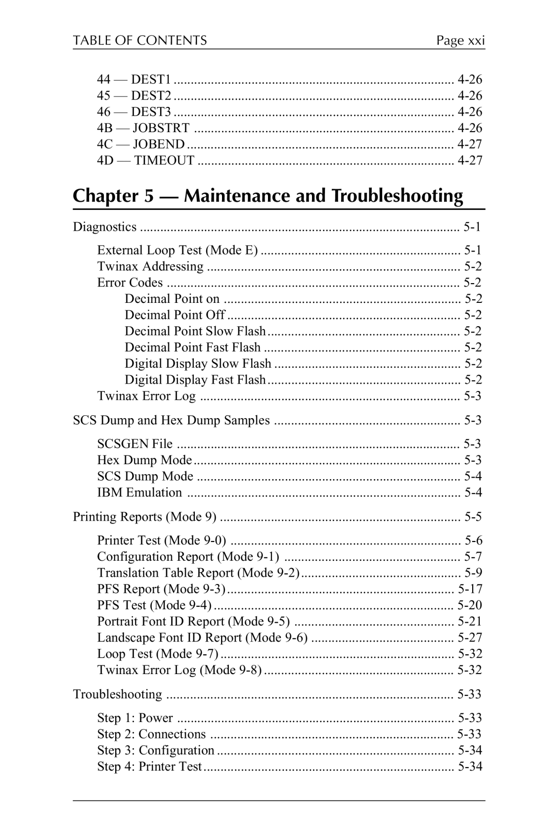 I-Data 5250 ALLY manual Maintenance and Troubleshooting, 4B Jobstrt 4C Jobend 4D Timeout 