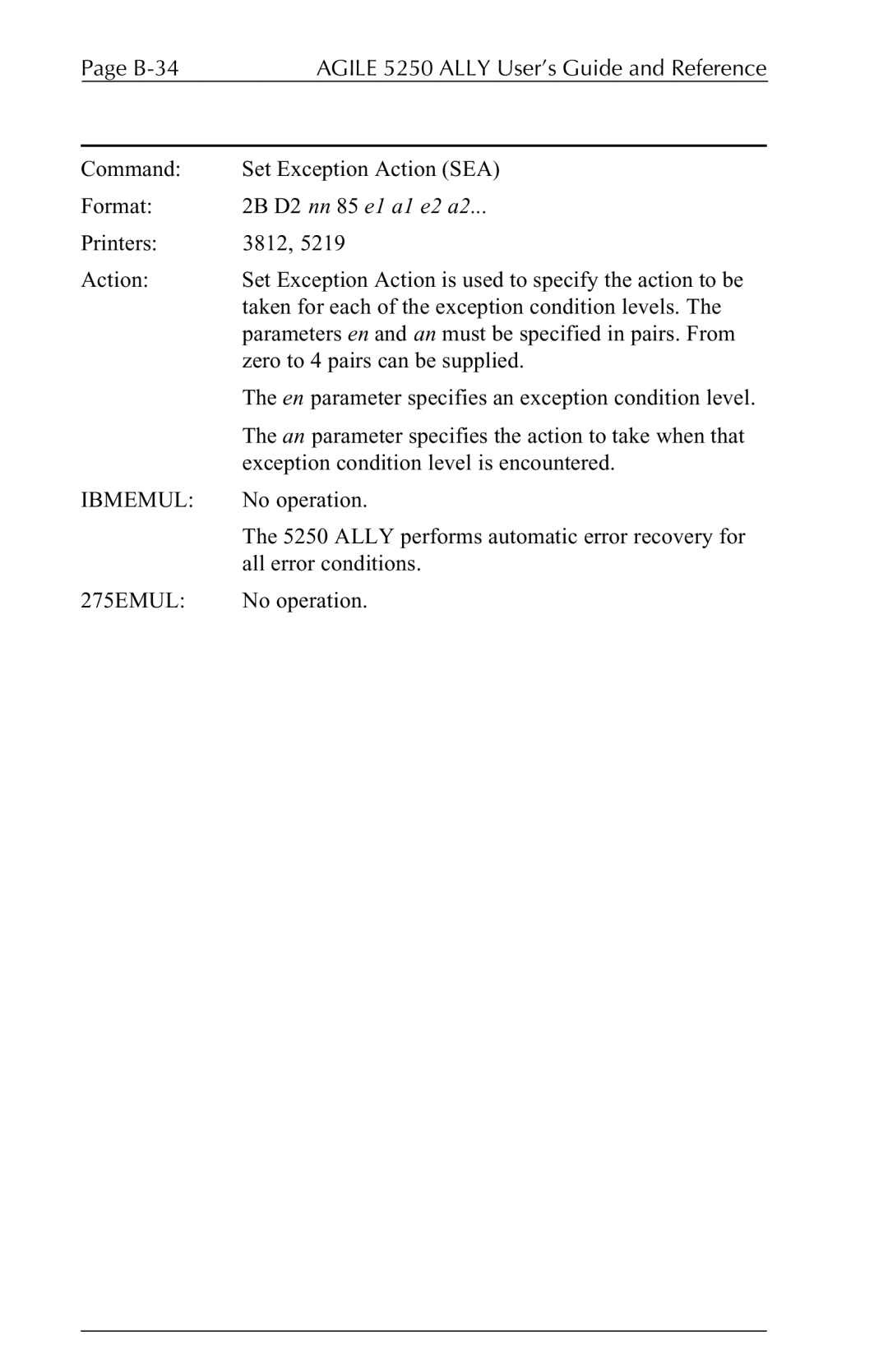 I-Data 5250 ALLY manual Ally performs automatic error recovery for 