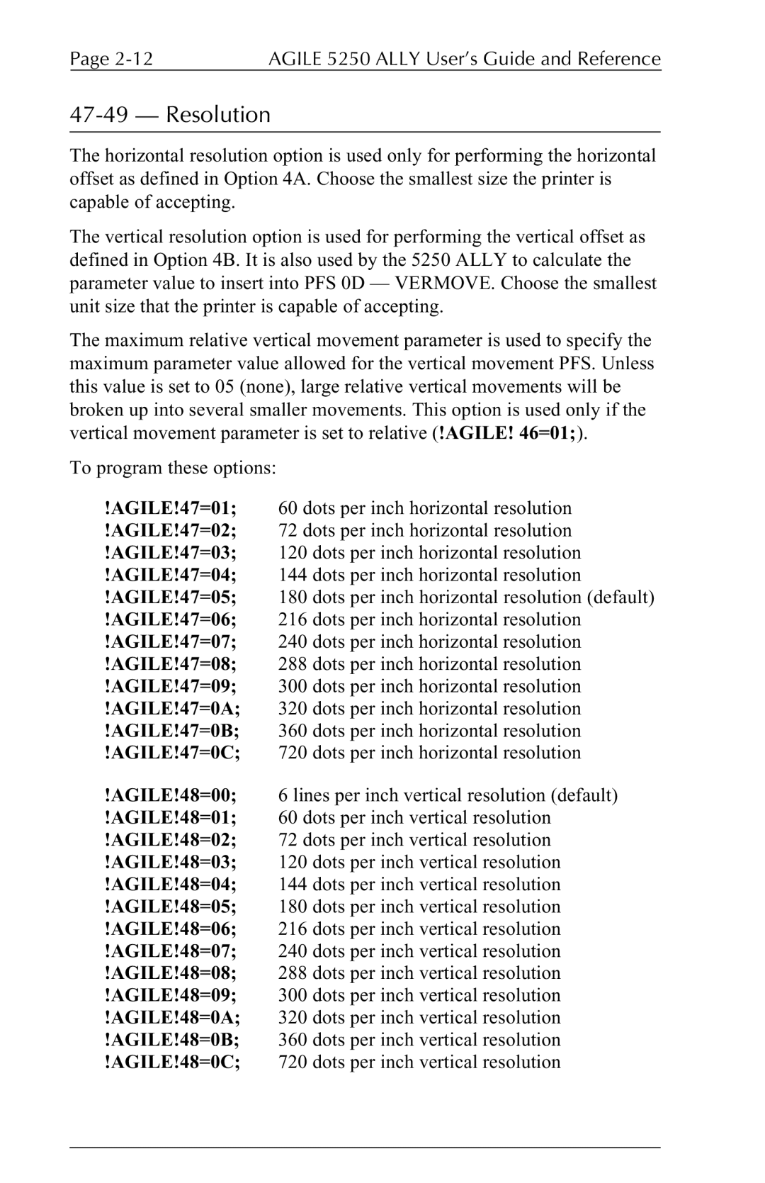 I-Data 5250 ALLY manual Resolution 