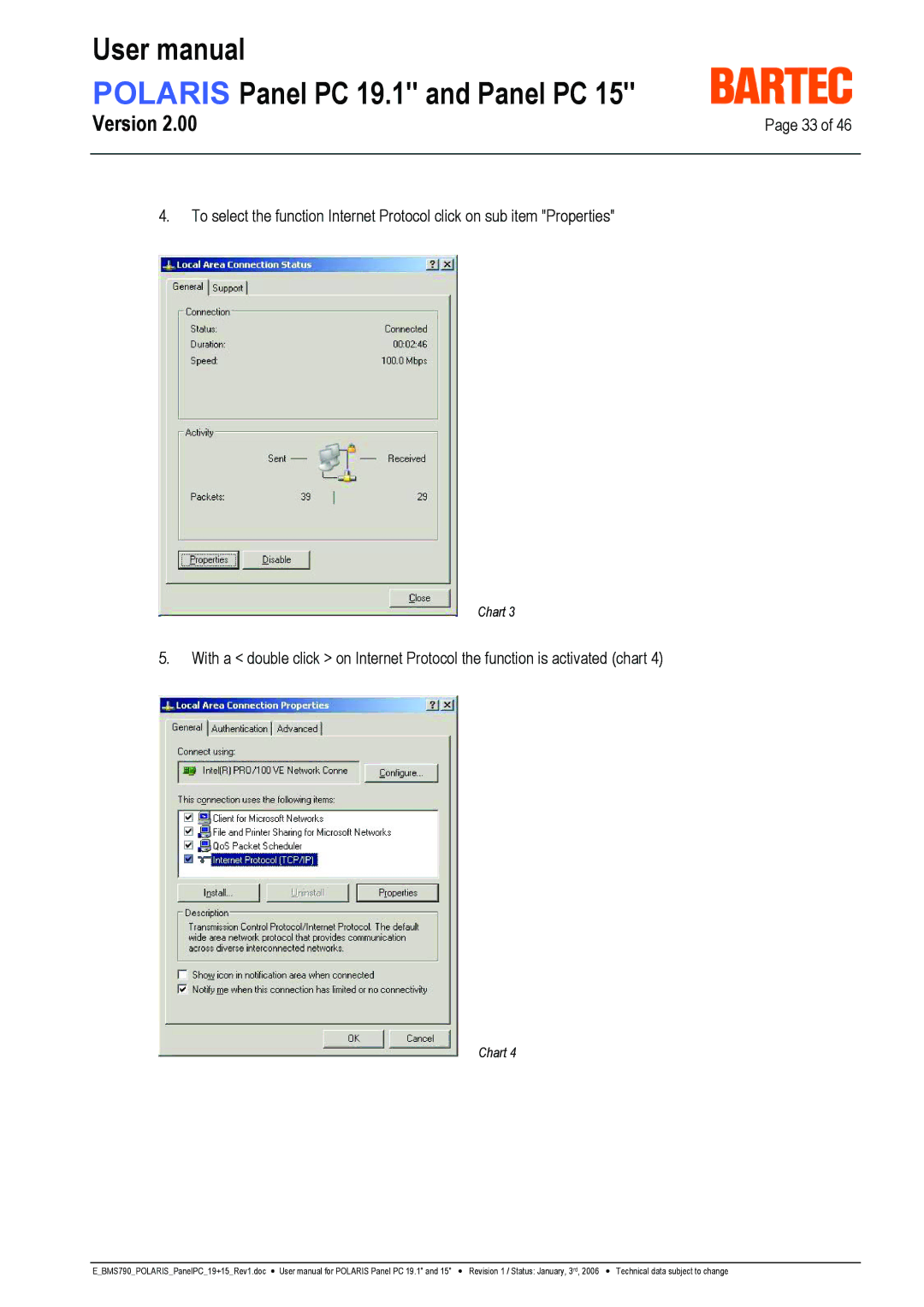 I-Data POLARIS Panel PC 19.1 user manual Chart 