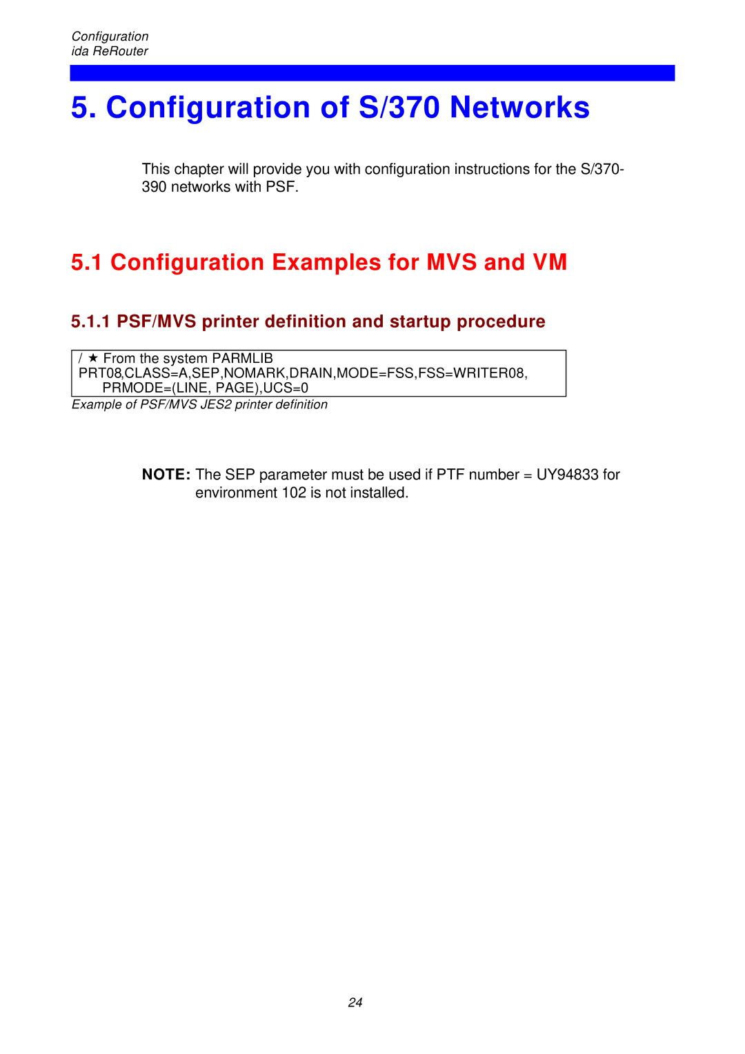 I-Data ReRouter instruction manual Configuration of S/370 Networks, Configuration Examples for MVS and VM 