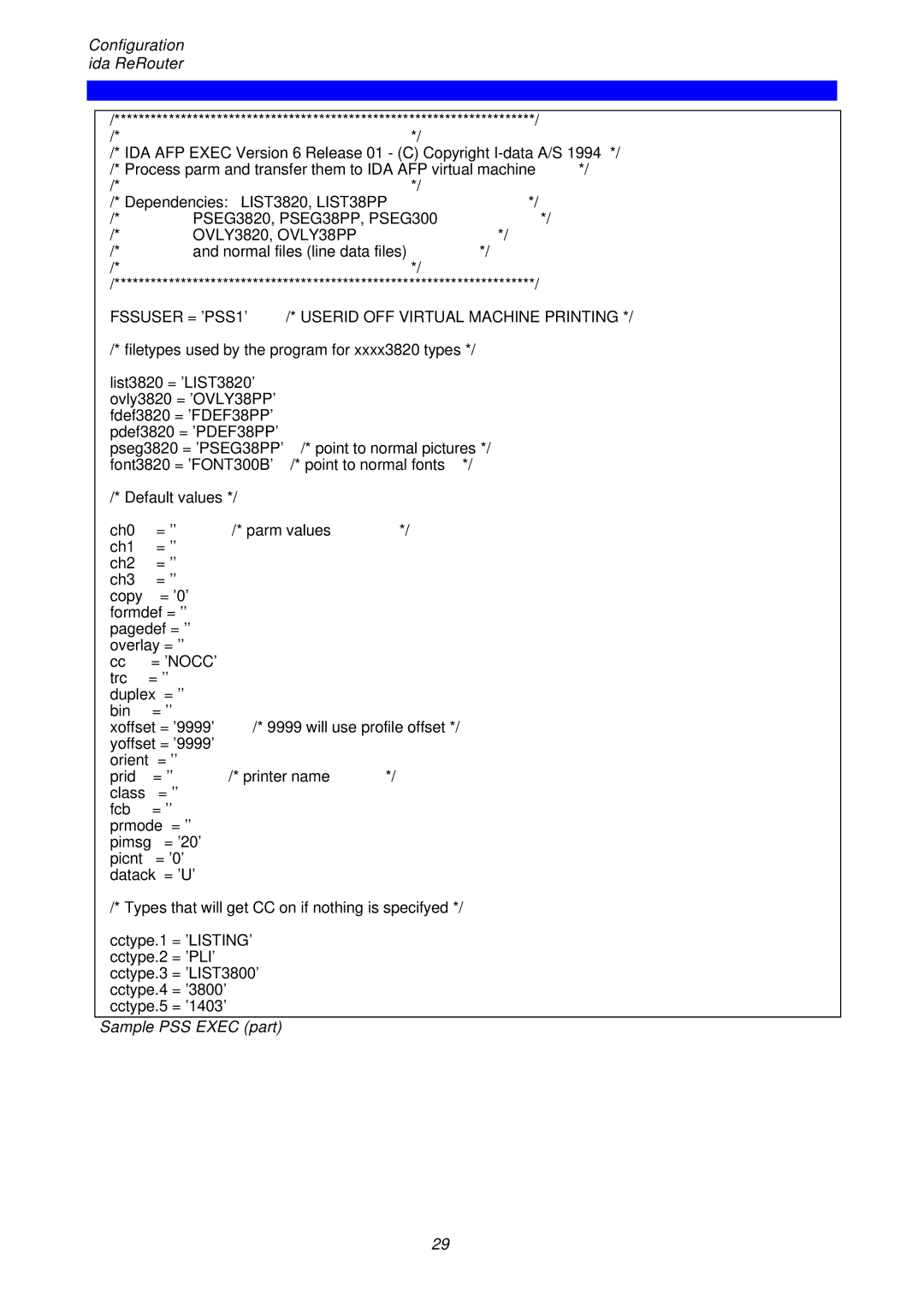 I-Data ReRouter instruction manual Fssuser = PSS1 Userid OFF Virtual Machine Printing 