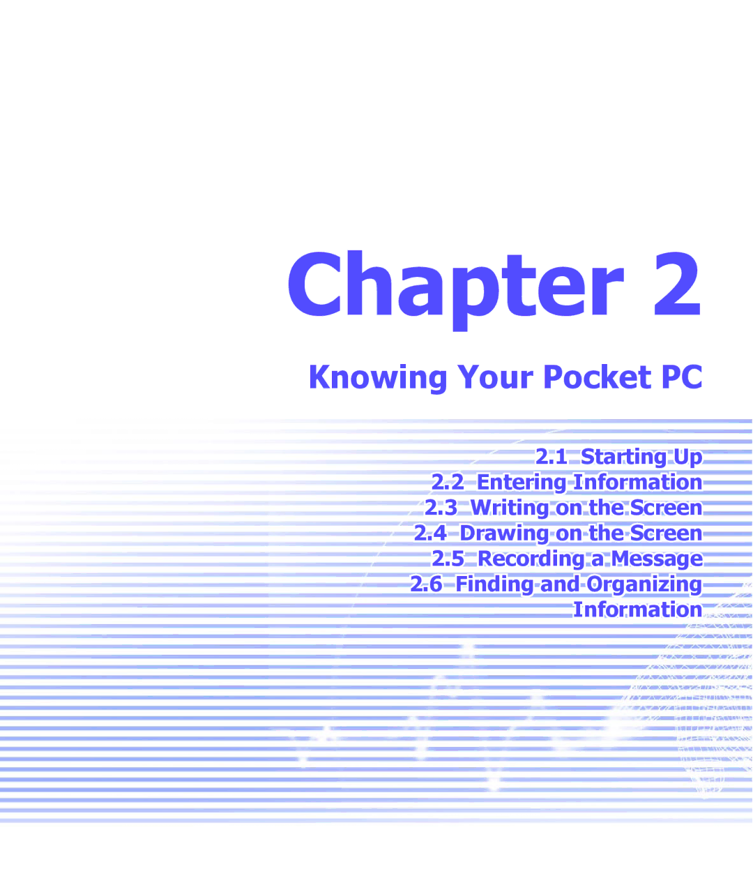 i-mate PDA2K EVDO manual Knowing Your Pocket PC 