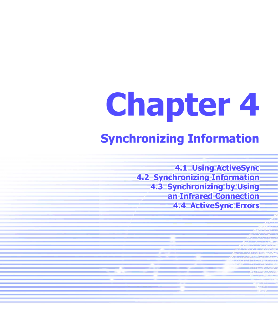 i-mate PDA2K EVDO manual Synchronizing Information 