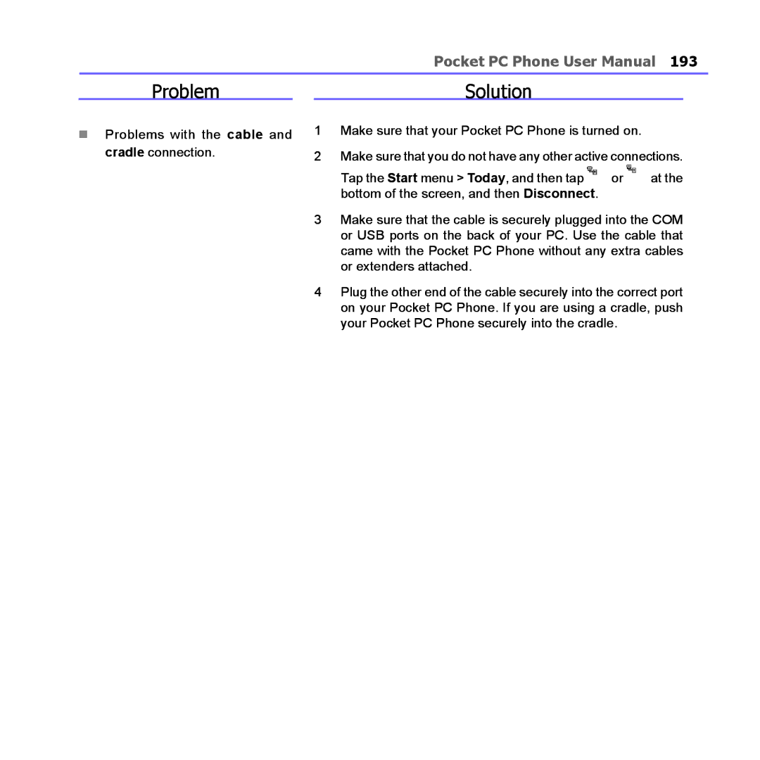 i-mate PM10A manual Make sure that you do not have any other active connections 