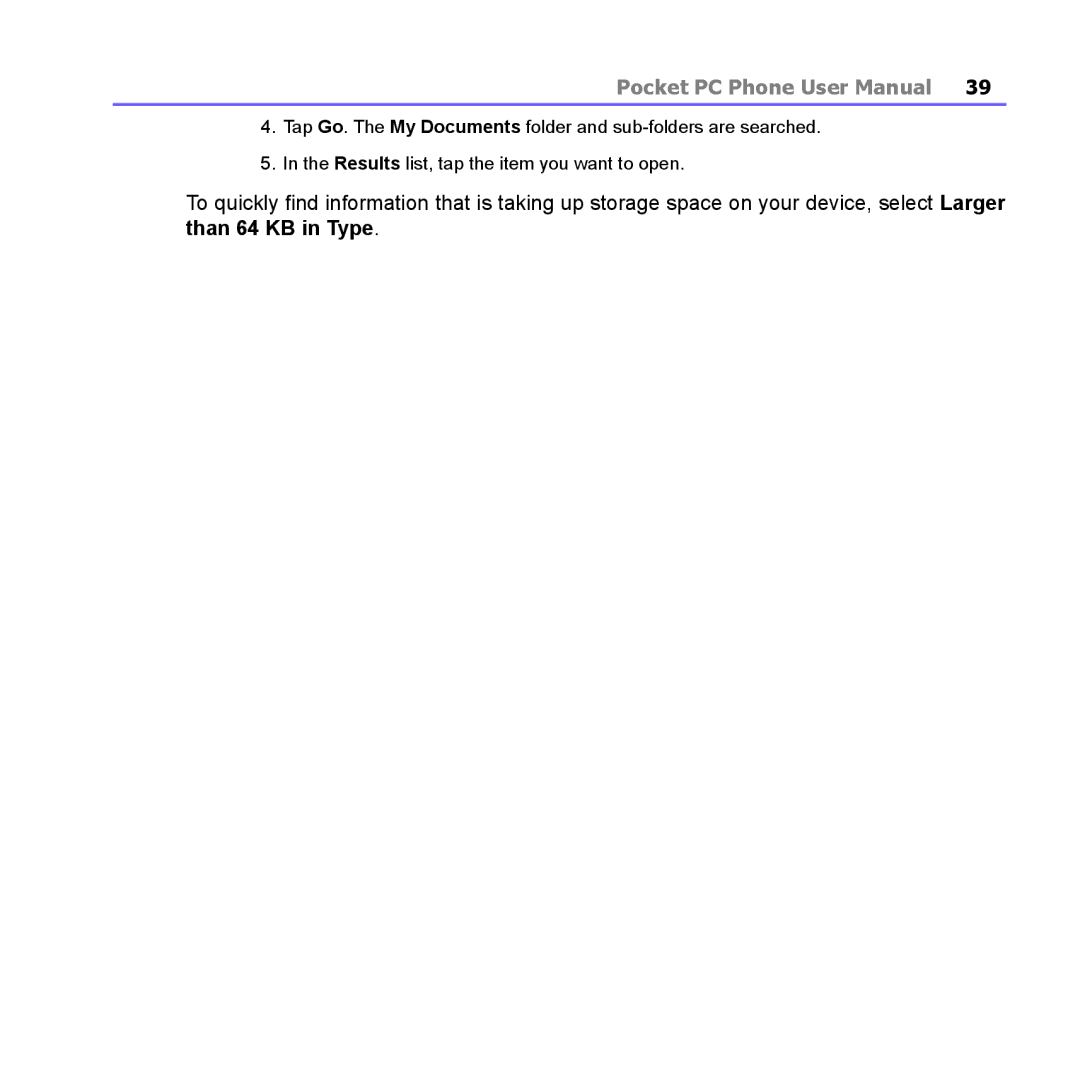 i-mate PM10A manual Than 64 KB in Type 