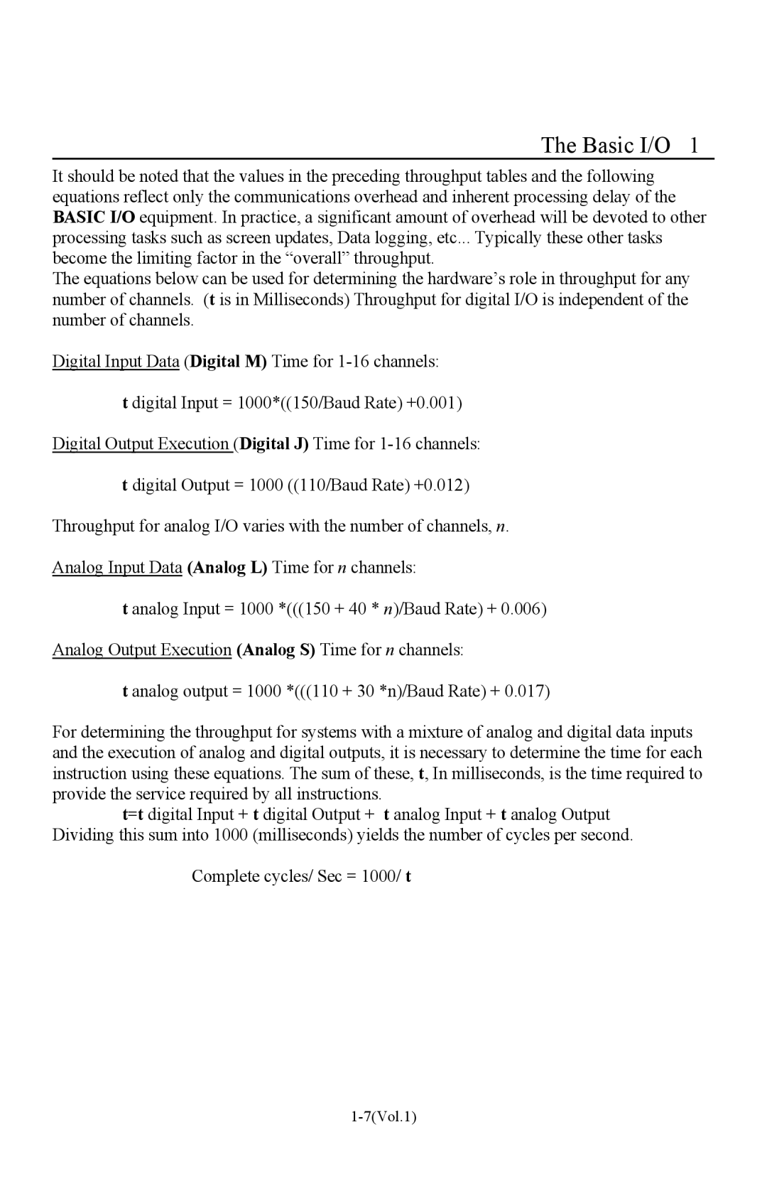 I-O Display Systems Basic I/O Product manual 7Vol.1 