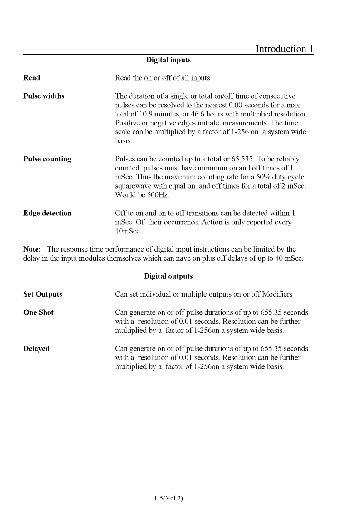 I-O Display Systems Basic I/O Product manual Digital inputs Read, Pulse widths, Pulse counting, Edge detection, Set Outputs 